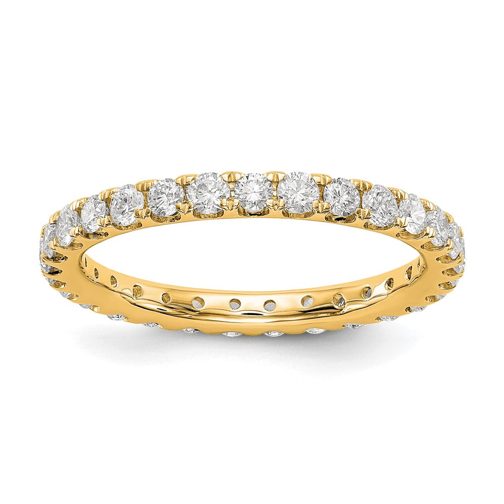 True Origin 14K Yellow Gold 1 carat Lab Grown Diamond VS+ F+ Size 5 Complete Eternity Band