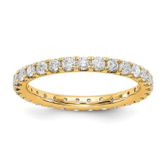True Origin 14K Yellow Gold 1 carat Lab Grown Diamond VS+ F+ Size 5 Complete Eternity Band
