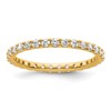 14k Polished Size 9 U-Shared Prong 1 carat Diamond Complete Eternity Band