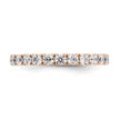 14k Rose Gold 1 1/2 carat Lab Grown Diamond VS/SI+ G+ Size 5 Shared Prong Eternity Band