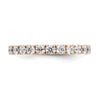 14k Rose Gold 1 1/2 carat Lab Grown Diamond VS/SI+ G+ Size 5 Shared Prong Eternity Band