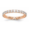 14k Rose Gold 1 1/2 carat Lab Grown Diamond VS/SI+ G+ Size 5 Shared Prong Eternity Band