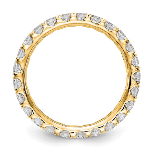 14k 1 1/2 carat Lab Grown Diamond VS/SI+ G+ Complete Size 5 Shared Prong Eternity Band