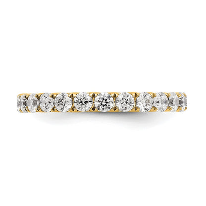 14k 1 1/2 carat Lab Grown Diamond VS/SI+ G+ Complete Size 5 Shared Prong Eternity Band