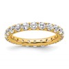 14k Polished Size 6 U-Shared Prong 2 carat Diamond Complete Eternity Band