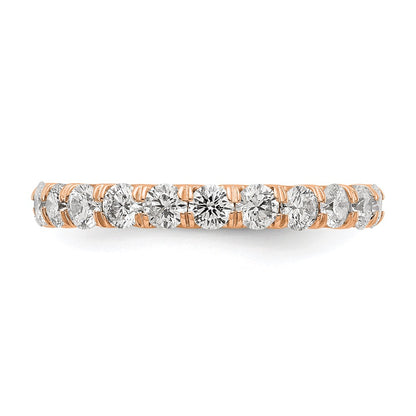 True Origin 14K Rose Gold 2 carat Lab Grown Diamond VS+ F+ Size 6 Complete Eternity Band