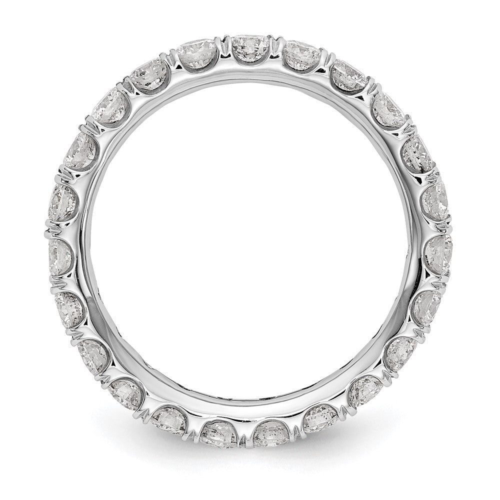 True Origin 14K White Gold 2 carat Lab Grown Diamond VS+ F+ Size 4.5 Complete Eternity Band