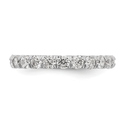 14k White Gold 2 carat Lab Grown Diamond VS/SI+ G+ Complete Size 6 Shared Prong Eternity Band