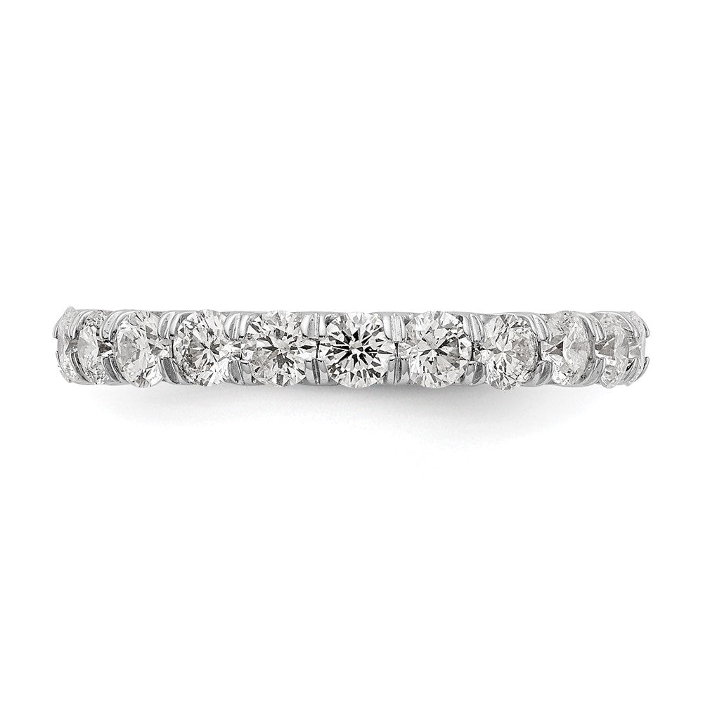 14k White Gold 2 carat Lab Grown Diamond VS/SI+ G+ Complete Size 5 Shared Prong Eternity Band