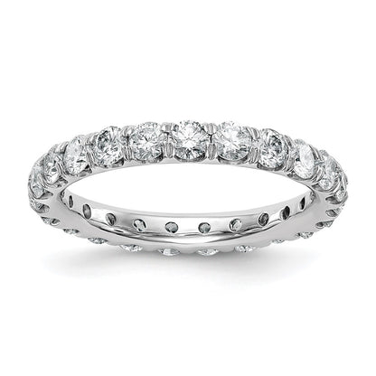 True Origin 14K White Gold 2 carat Lab Grown Diamond VS+ F+ Size 8 Complete Eternity Band