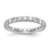 14k White Gold 2 carat Lab Grown Diamond VS/SI+ G+ Complete Size 6 Shared Prong Eternity Band