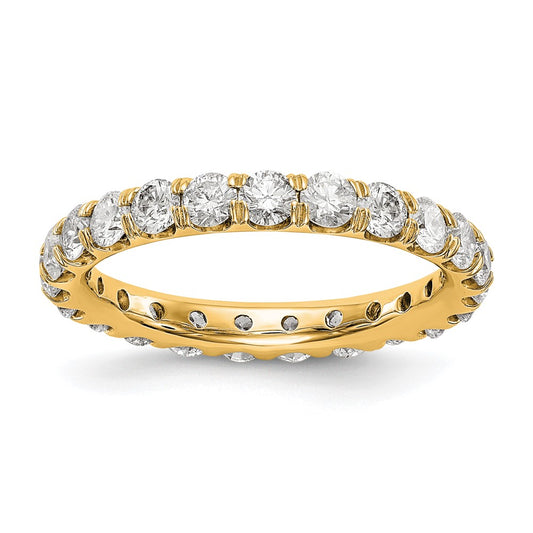 True Origin 14K Yellow Gold 2 carat Lab Grown Diamond VS+ F+ Size 9 Complete Eternity Band