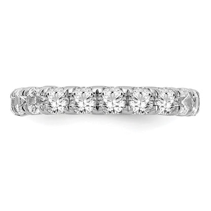 14k White Gold 3 carat Lab Grown Diamond VS/SI+ G+ Complete Size 8 Shared Prong Eternity Band