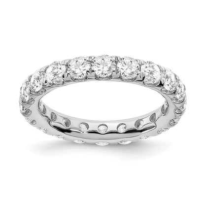 True Origin 14K White Gold 3 carat Lab Grown Diamond VS+ F+ Size 6 Complete Eternity Band