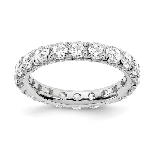 True Origin 14K White Gold 3 carat Lab Grown Diamond VS+ F+ Size 6 Complete Eternity Band