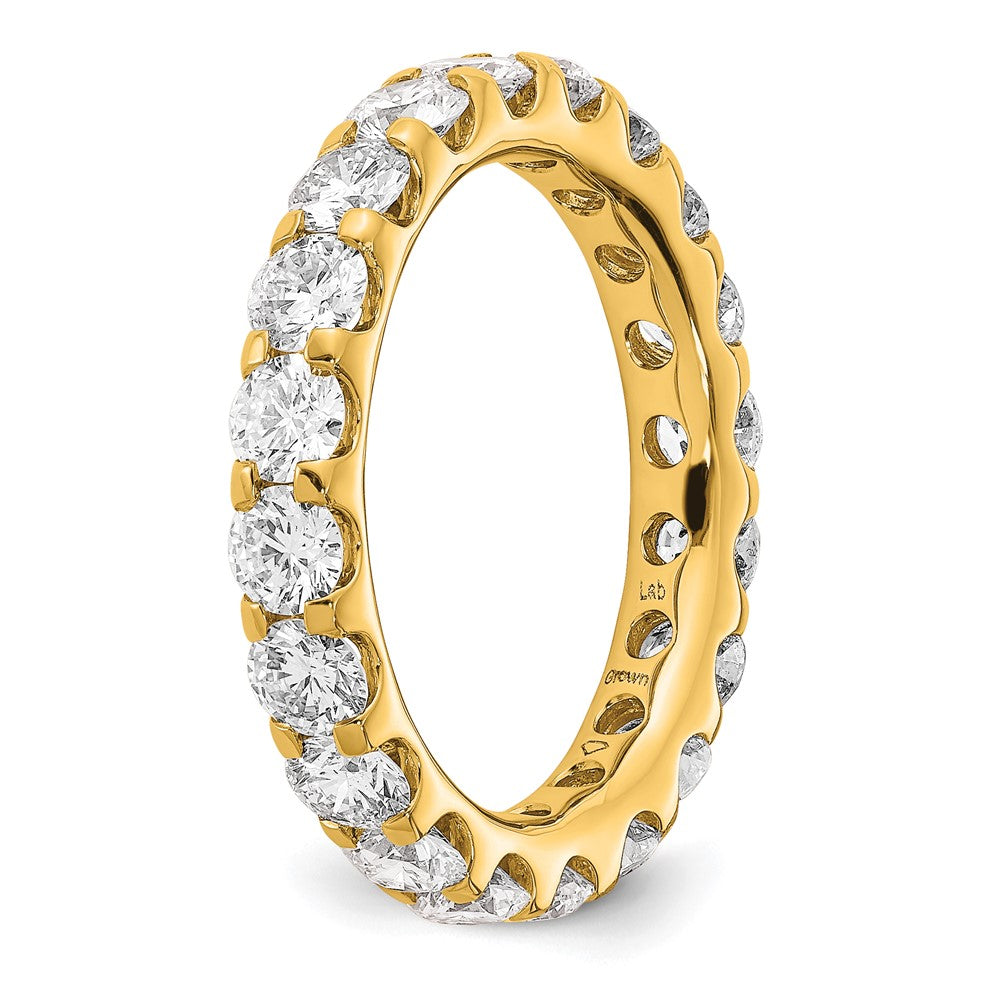14k 3 carat Lab Grown Diamond VS/SI+ G+ Complete Size 4 Shared Prong Eternity Band