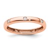 14k Rose Gold Polished Size 5.5 Bezel-set 1/10 carat Diamond Complete Eternity Band