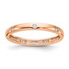14k Rose Gold Polished Size 7 Bezel-set 1/10 carat Diamond Complete Eternity Band