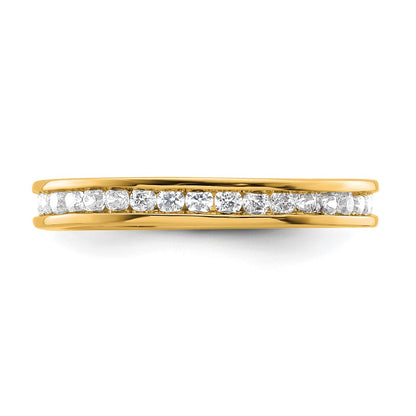 14k Polished Size 5 Channel-set 1/2 carat Diamond Complete Eternity Band
