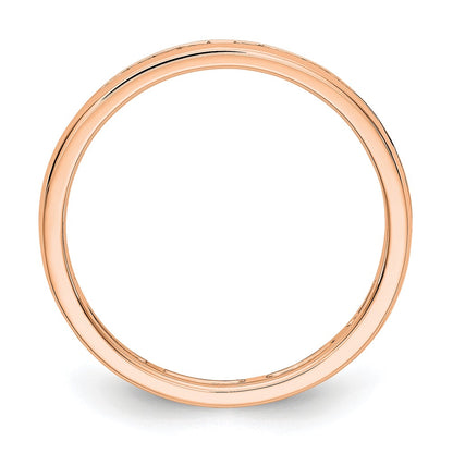 14k Rose Gold 1/2 carat Lab Grown Diamond VS/SI+ G+ Complete Channel Set Size 7 Eternity Band