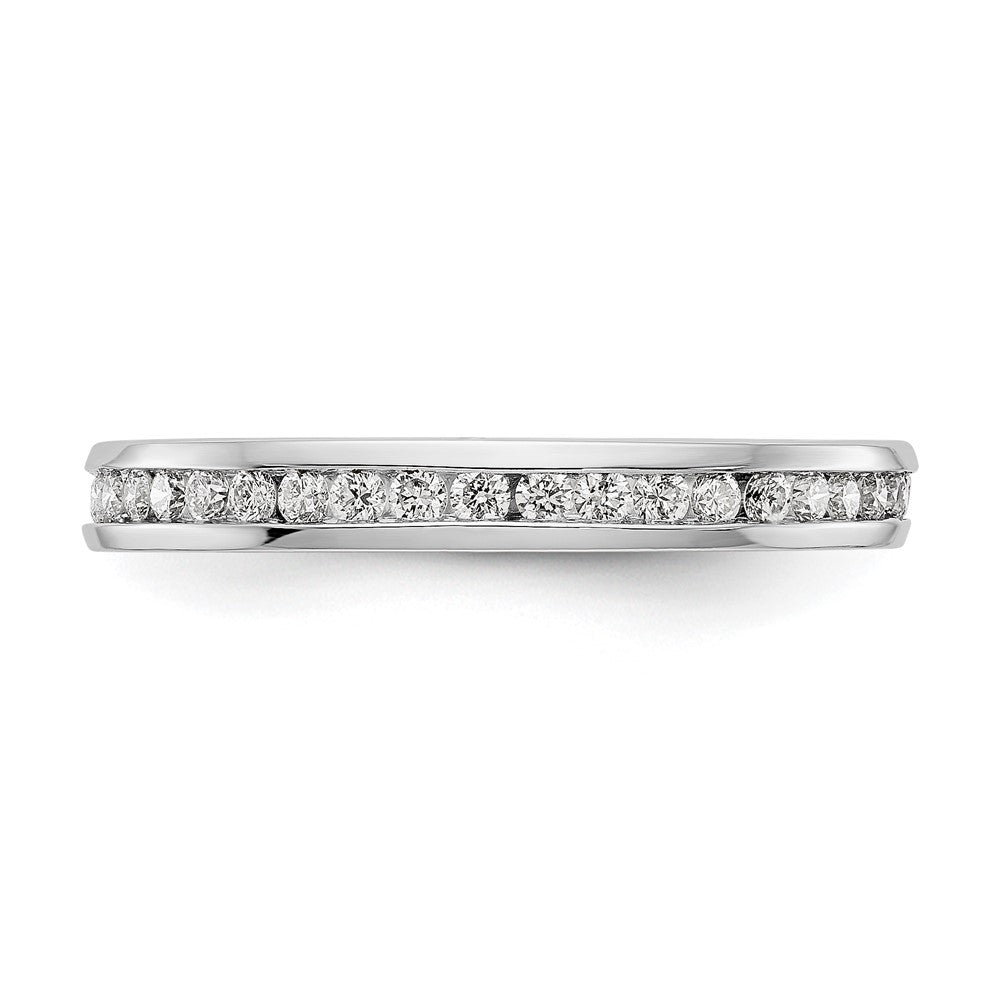14k White Gold 1/2 carat Lab Grown Diamond VS/SI+ G+ Complete Channel Set Size 7 Eternity Band