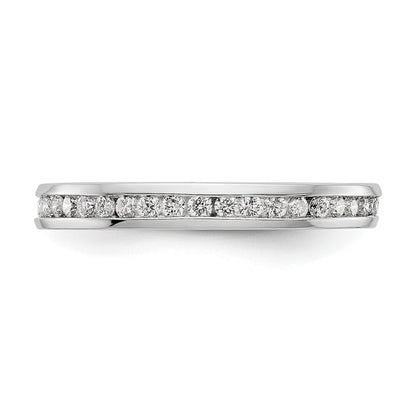 14k White Gold 1/2 carat Lab Grown Diamond VS/SI+ G+ Complete Channel Set Size 5 Eternity Band