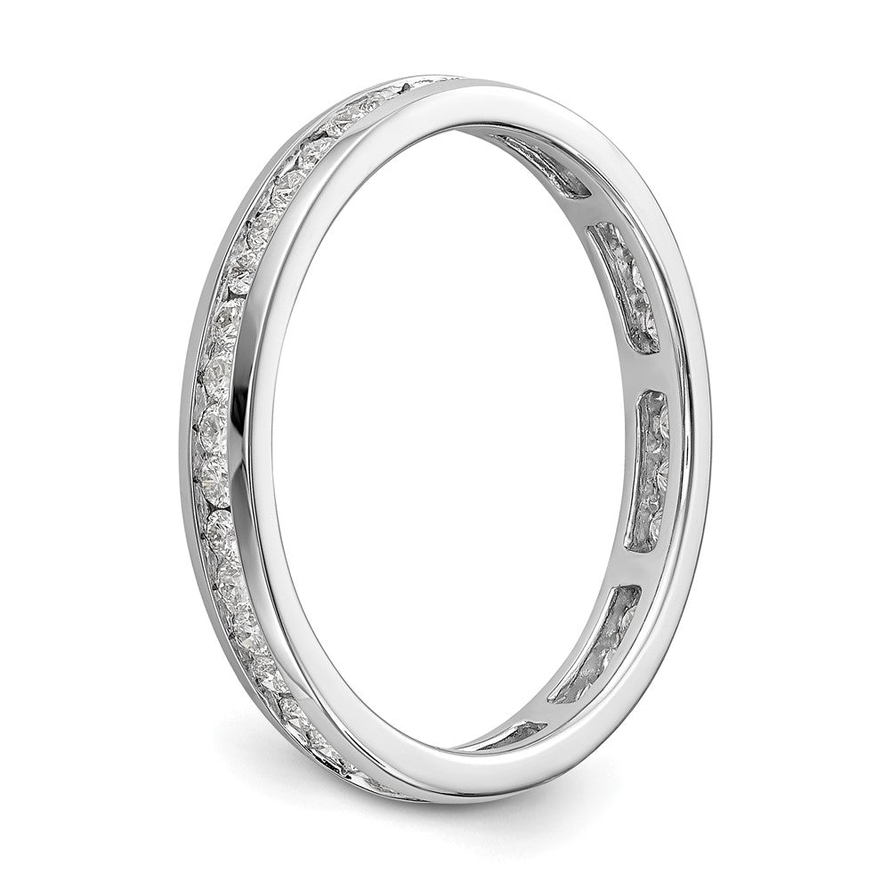 14k White Gold 1/2 carat Lab Grown Diamond VS/SI+ G+ Complete Channel Set Size 5 Eternity Band