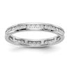 14k White Gold 1/2 carat Lab Grown Diamond VS/SI+ G+ Complete Channel Set Size 4 Eternity Band