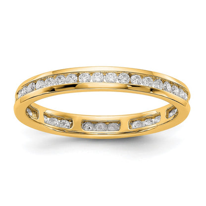 14k 1/2 carat Lab Grown Diamond VS/SI+ G+ Complete Channel Set Size 6 Eternity Band