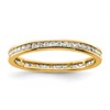 14k Polished Size 9 Channel-set 1/2 carat Diamond Complete Eternity Band
