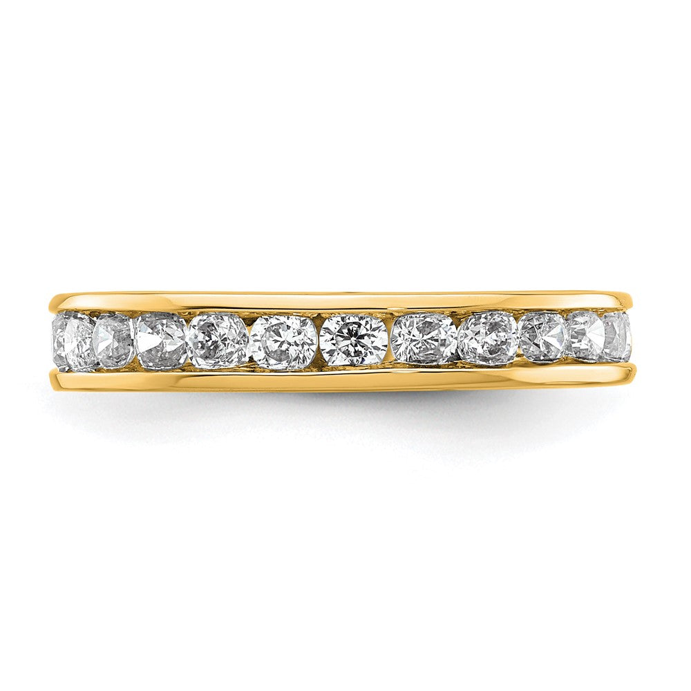 14k Polished Size 4 Channel-set 1 carat Diamond Complete Eternity Band