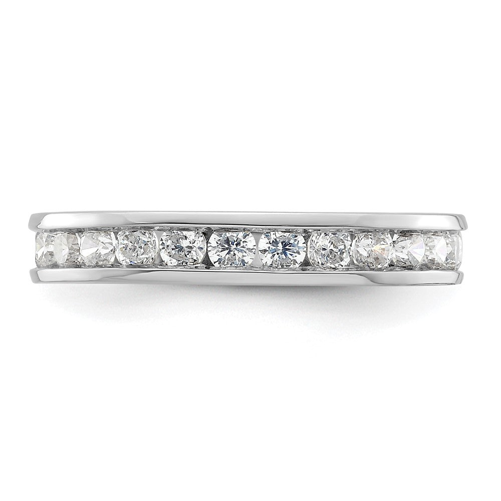 14k White Gold Polished Size 5.5 Channel-set 1 carat Diamond Complete Eternity Band