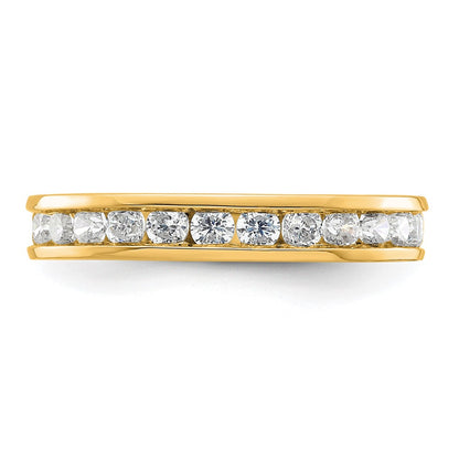 14k Polished Size 5.5 Channel-set 1 carat Diamond Complete Eternity Band