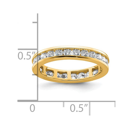 14k Polished Size 5.5 Channel-set 1 carat Diamond Complete Eternity Band