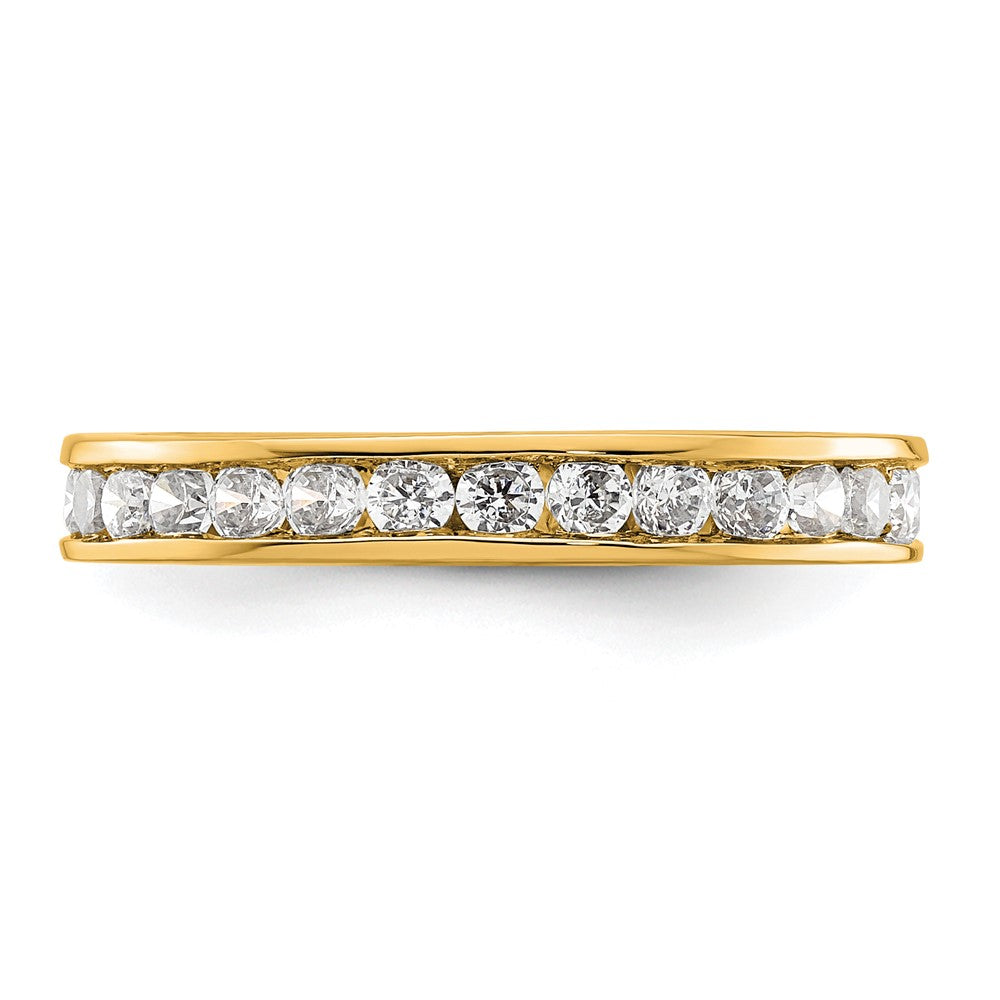 14k Polished Size 6 Channel-set 1 carat Diamond Complete Eternity Band