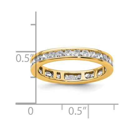 14k Polished Size 6 Channel-set 1 carat Diamond Complete Eternity Band