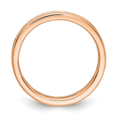14k Rose Gold 1 carat Lab Grown Diamond VS/SI+ G+ Complete Channel Set Size 7 Eternity Band