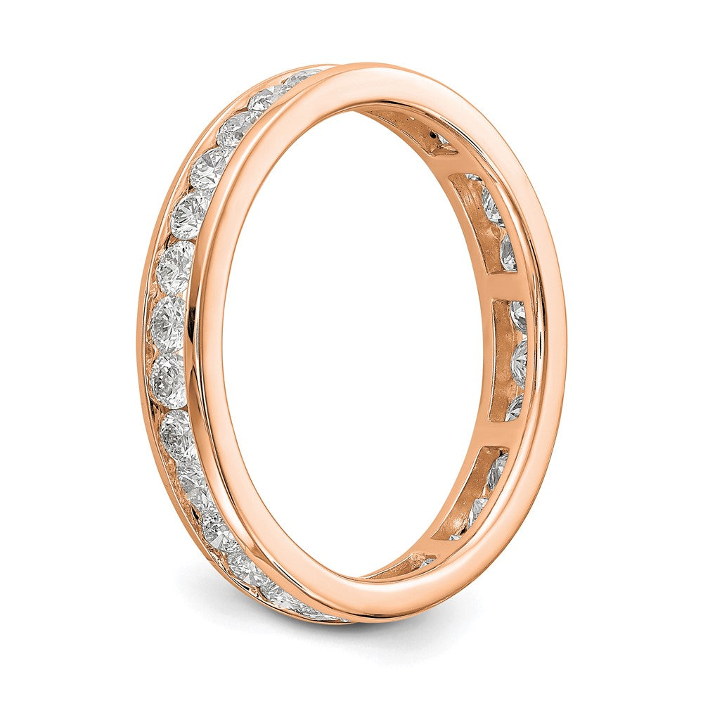14k Rose Gold 1 carat Lab Grown Diamond VS/SI+ G+ Complete Channel Set Size 7 Eternity Band