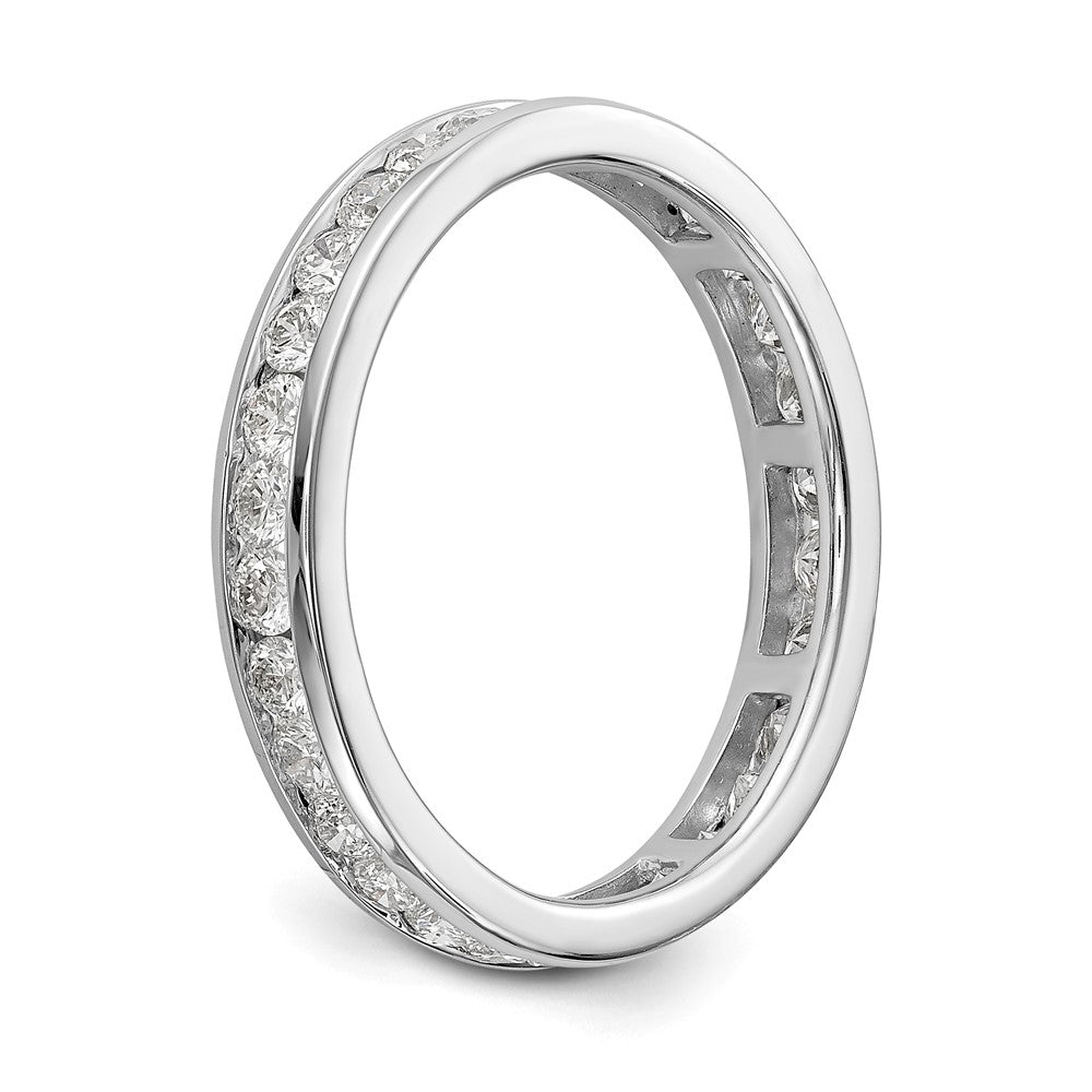 14k White Gold Polished Size 7.5 Channel-set 1 carat Diamond Complete Eternity Band