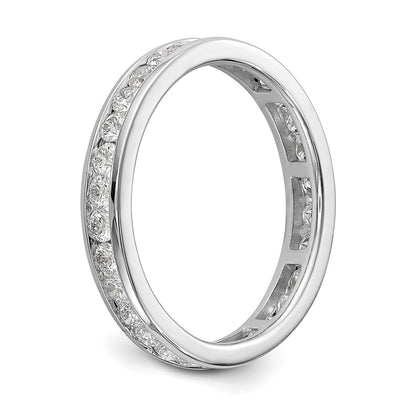 14k White Gold 1 carat Lab Grown Diamond VS/SI+ G+ Complete Channel Set Size 6 Eternity Band