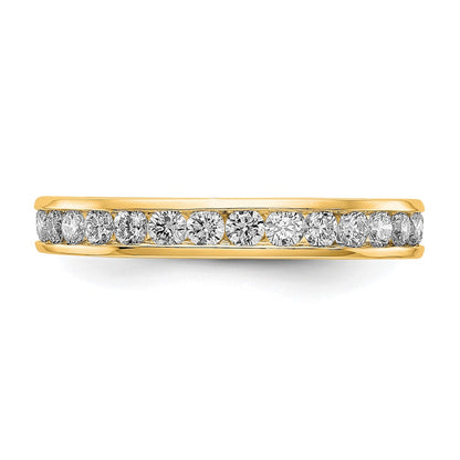 14k 1 carat Lab Grown Diamond VS/SI+ G+ Complete Channel Set Size 5 Eternity Band