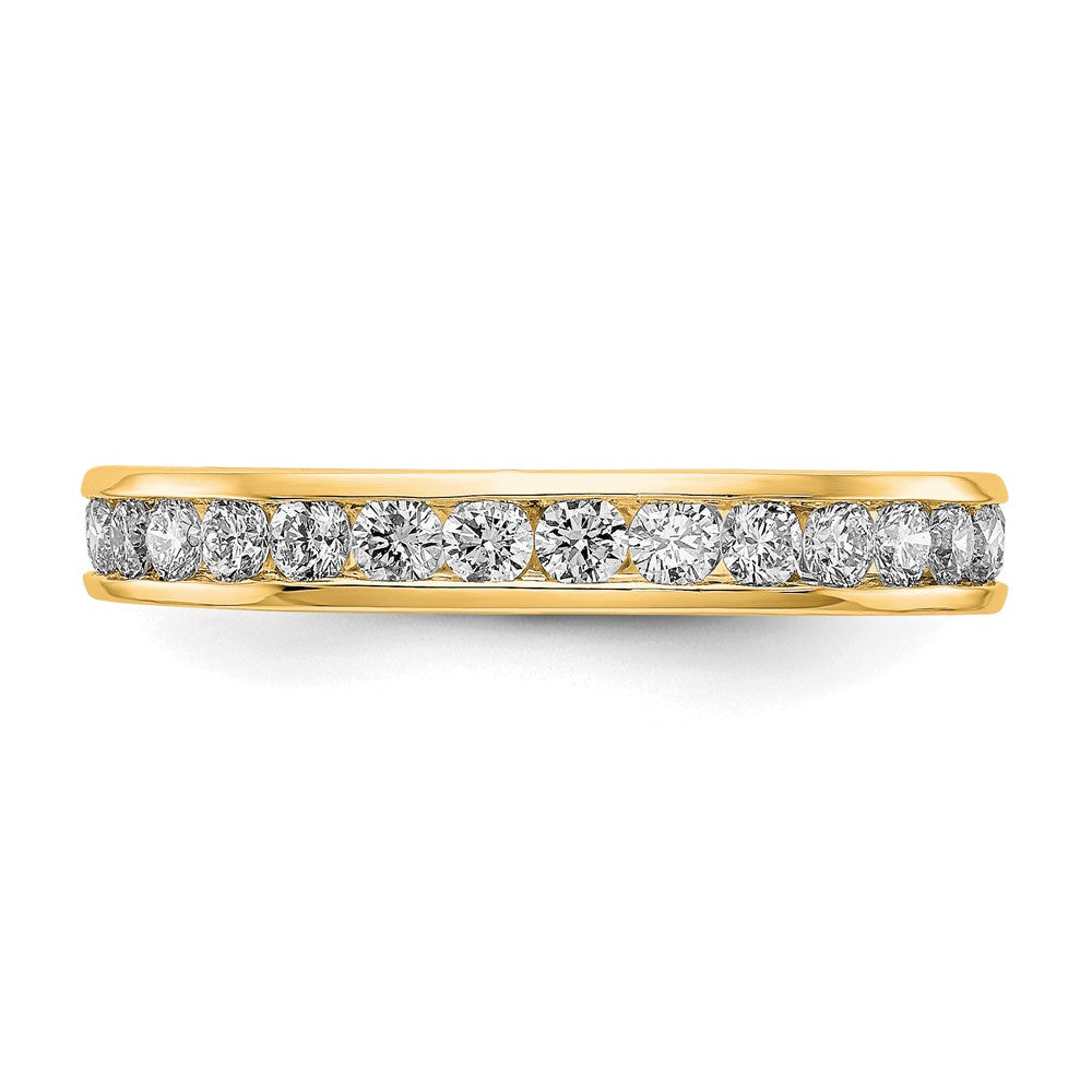 14k 1 carat Lab Grown Diamond VS/SI+ G+ Complete Channel Set Size 6 Eternity Band
