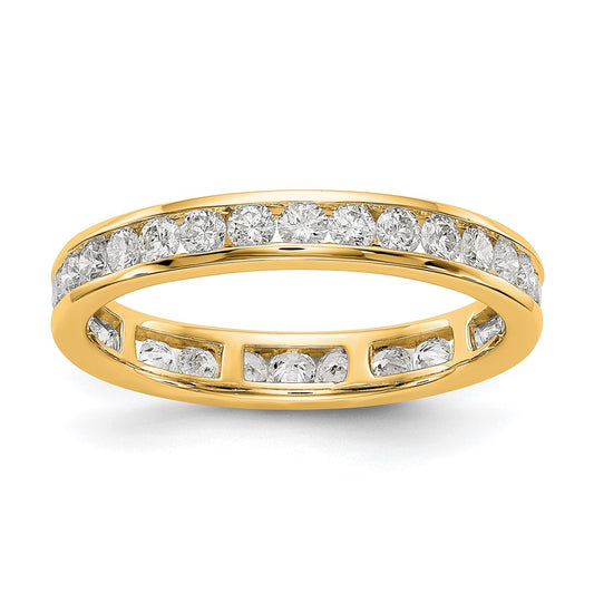 14k 1 carat Lab Grown Diamond VS/SI+ G+ Complete Channel Set Size 7 Eternity Band