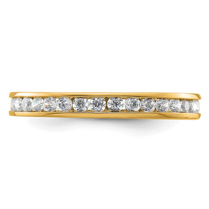 14k Polished Size 9 Channel-set 1 carat Diamond Complete Eternity Band