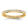 14k Polished Size 9 Channel-set 1 carat Princess Diamond Complete Eternity Band