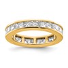 14k Polished Size 6.5 Channel-set 2 carat Princess Diamond Complete Eternity Band