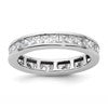 14k White Gold Polished Size 8.5 Channel-set 2 carat Princess Diamond Complete Eternity Band