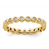 14k Polished Size 8.5 Bezel-set 1/2 carat Diamond Complete Eternity Band