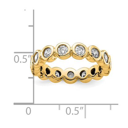 14k Polished Size 5.5 Bezel-set 1 carat Diamond Complete Eternity Band
