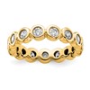 14k Polished Size 5.5 Bezel-set 1 carat Diamond Complete Eternity Band